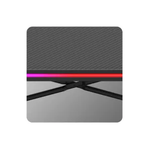 JAKS Herný stôl s led osvetlením Hero 1.7 RGB čierny