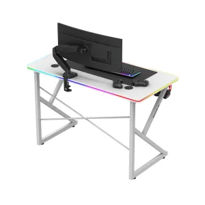 Biely herný stôl Huzaro Hero 1.7 RGB