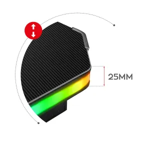JAKS Herný stôl s led osvetlením Huzaro Hero 5.0 RGB
