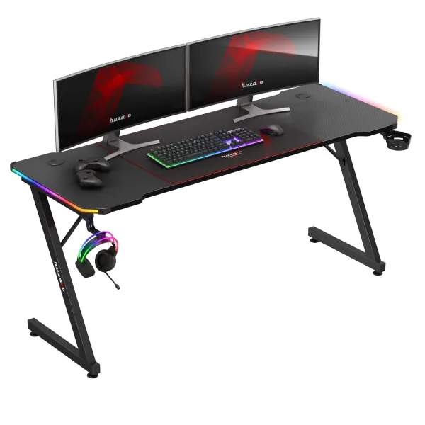 JAKS Herný stôl s led osvetlením Huzaro Hero 4.8 RGB