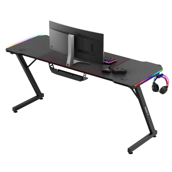 JAKS Herný stôl s led osvetlením Huzaro Hero 4.8 RGB