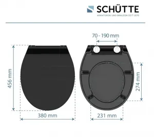 Schütte SLIM BLACK| Duroplast, Soft Close