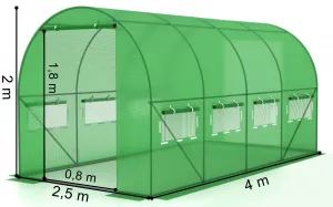 Kryt pre fóliový tunelový záhradný skleník 2,5x4m