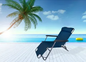 Ležadlové kreslo LEON námornícka modrá
