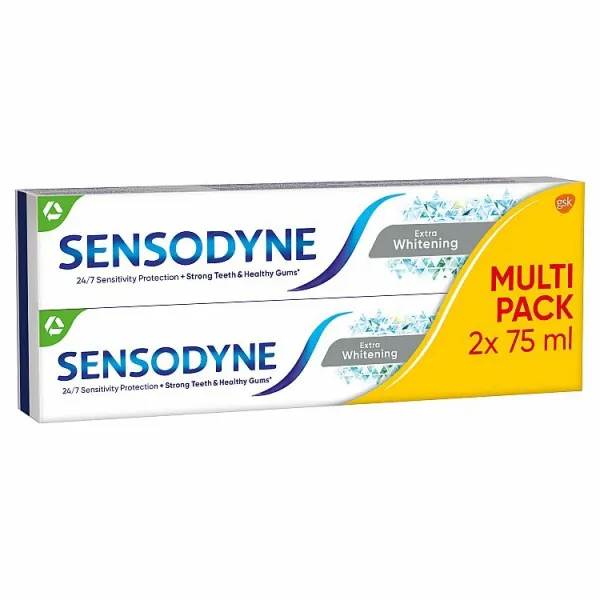 Sensodyne Extra Whitening zubná pasta 2 x 75 ml