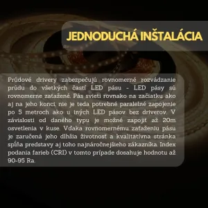LEDprodukt PROFI LED pásik 120LED/m SMD2835 14,4W/m prúd. driver teplá biela IP20 24V
