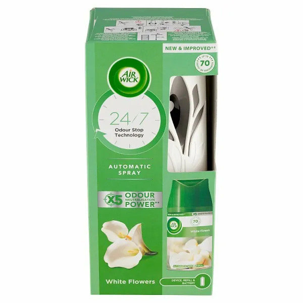 Air Wick Freshmatic Difuzér a náplň do osviežovača vzduchu biele kvety 250 ml