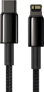 Baseus Tungsten Gold Rýchlonabíjací / dátový kábel USB-C na Lightning PD 20W 1m, čierny