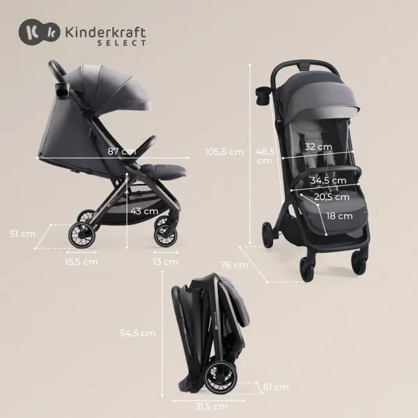 Kočík Kinderkraft Nubi 2 Farba: Mistic Green
