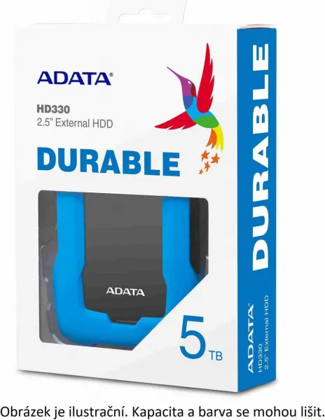 A-Data Externý pevný disk ADATA 1TB 2,5" USB 3.1 HD330, BLACK COLOR BOX, čierna (guma, odolná voči nárazom)