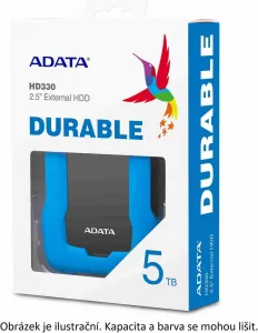 A-Data Externý pevný disk ADATA 1TB 2,5" USB 3.1 HD330, BLACK COLOR BOX, čierna (guma, odolná voči nárazom)