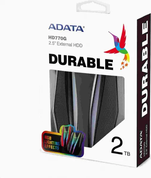 A-Data Externý pevný disk ADATA 2TB 2,5" USB 3.2 HD770G, čierna
