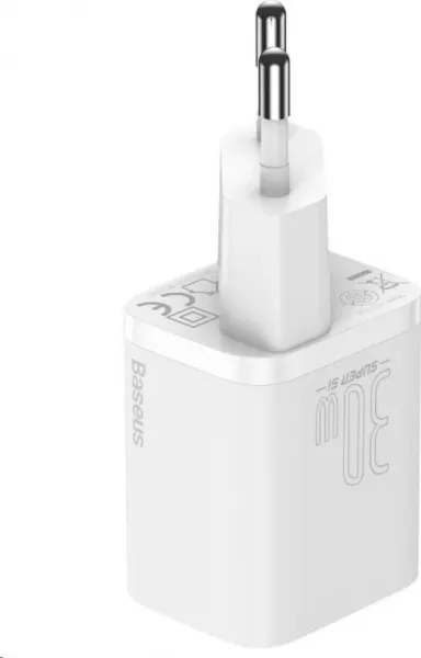 Baseus Super Si Quick Charger 1C 30W nástenná nabíjačka (biela) 027582