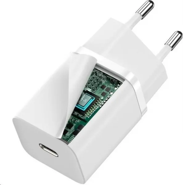 Baseus Super Si Quick Charger 1C 30W nástenná nabíjačka (biela) 027582
