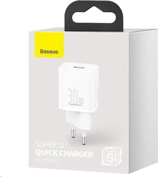 Baseus Super Si Quick Charger 1C 30W nástenná nabíjačka (biela) 027582
