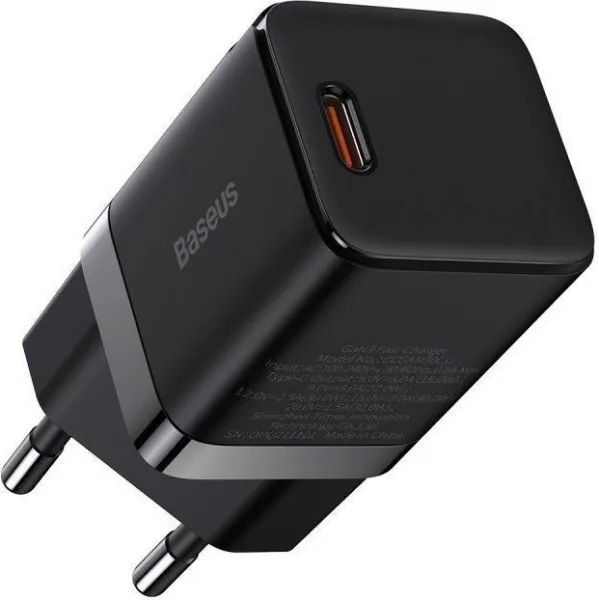 Baseus Quick Nabíjací adaptér USB-C 30W, Čierny