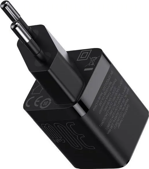Baseus Quick Nabíjací adaptér USB-C 30W, Čierny