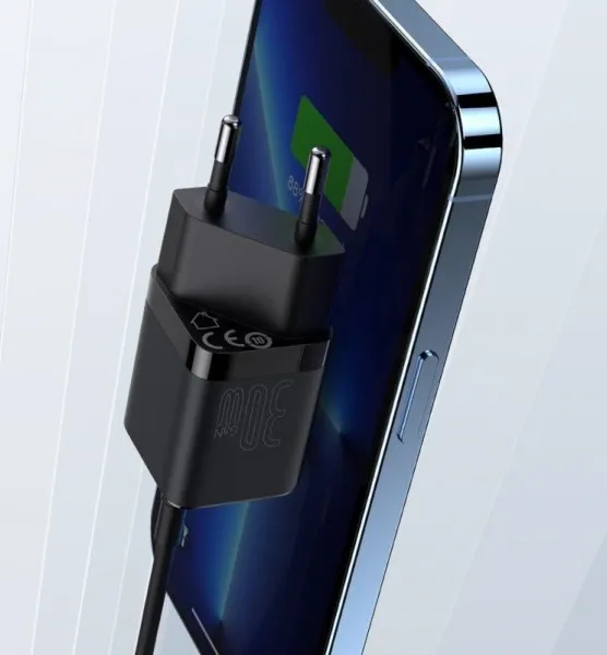 Baseus Quick Nabíjací adaptér USB-C 30W, Čierny