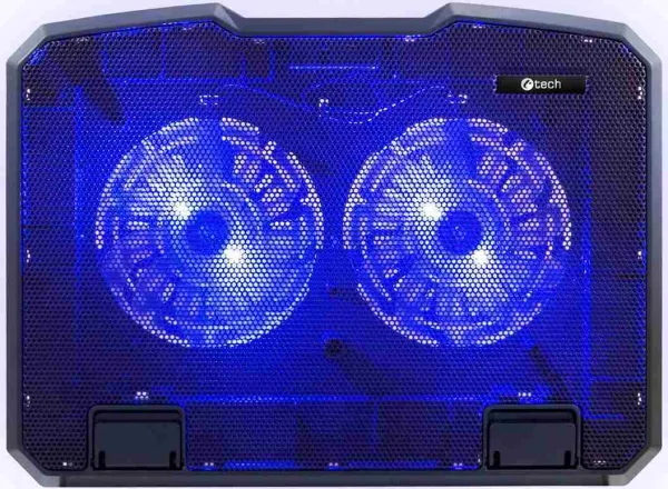 Chladiaca podložka C-TECH pre CLP-140, 15,6", 2x 140 mm, 2x USB, modré podsvietenie