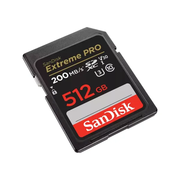 SanDisk Extreme PRO 512 GB SDXC Memory Card 200 MB/s and 140 MB/s, UHS-I, Class 10, U3,... 85235110