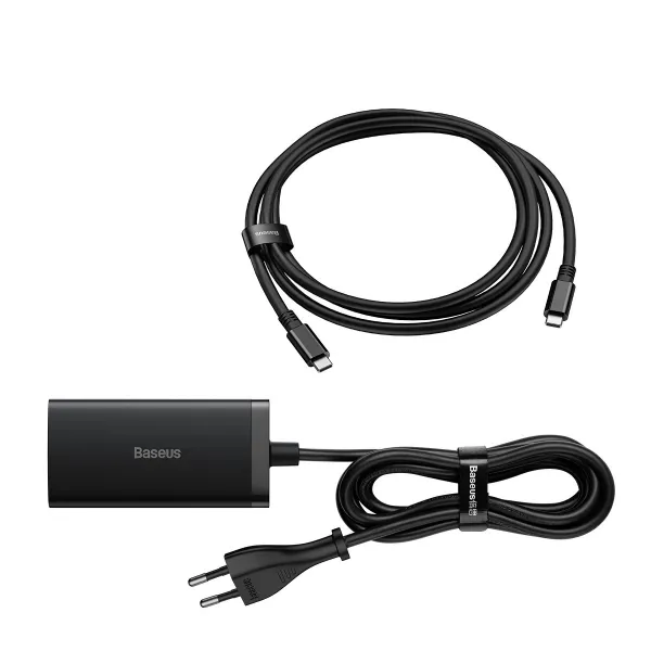 Baseus GaN5 Pro 2xUSB-C + USB + HDMI nástenná nabíjačka, 67W (čierna) 038591