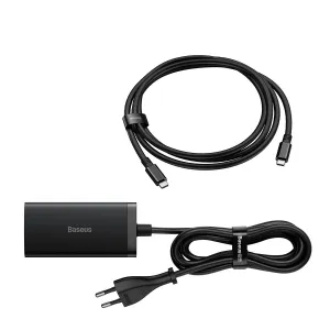 Baseus GaN5 Pro 2xUSB-C + USB + HDMI nástenná nabíjačka, 67W (čierna) 038591