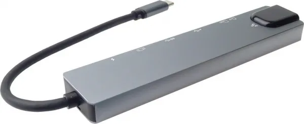 PremiumCord Adaptér USB-C na HDMI + USB3.0 + USB2.0 + PD + SD/TF + RJ45