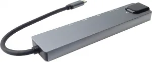 PremiumCord Adaptér USB-C na HDMI + USB3.0 + USB2.0 + PD + SD/TF + RJ45