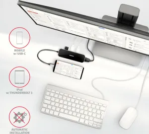 AXAGON HUB 4xUSB-A HDMI 100W