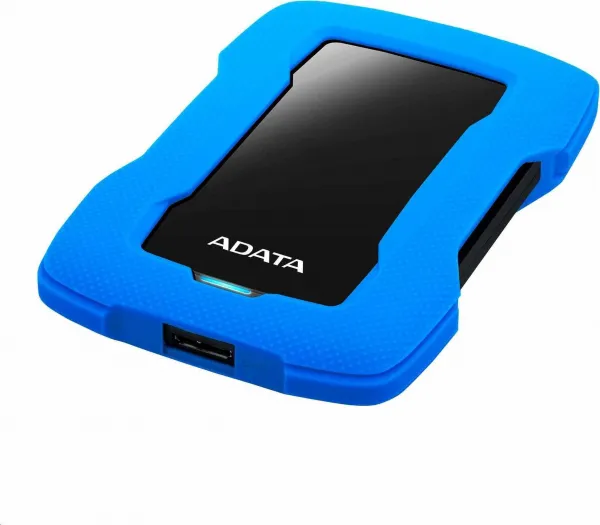 A-Data Externý pevný disk ADATA 2TB 2,5" USB 3.1 HD330, BLUE COLOR BOX, modrá (guma, odolná voči nárazom)