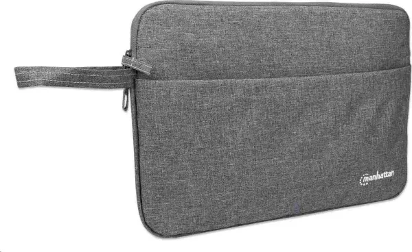 MANHATTAN Laptop Sleeve Seattle, vhodný pre širokouhlé obrazovky do 14.5", 383 x 270 x 30 mm, sivá
