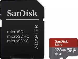 SanDisk Ultra microSDXC 128 GB + SD Adapter 140 MB/s  A1 Class 10 UHS-I 85235110