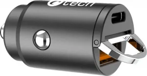 C-TECH nabíječka USB do auta UCC-02, 1x Type C + 1 x Type A, 30W