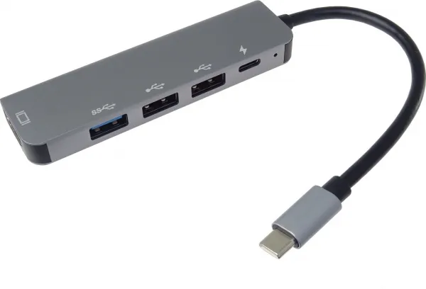 PremiumCord Adaptér USB-C na HDMI + USB3.0 + 2x USB2.0 + PD(power delivery)