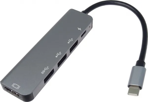 PremiumCord Adaptér USB-C na HDMI + USB3.0 + 2x USB2.0 + PD(power delivery)