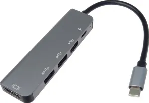 PremiumCord Adaptér USB-C na HDMI + USB3.0 + 2x USB2.0 + PD(power delivery)