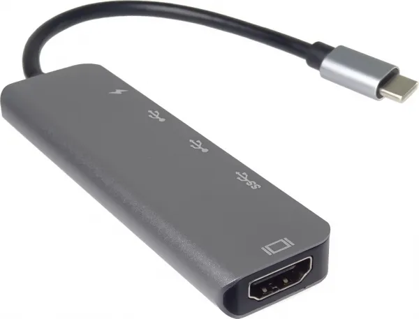 PremiumCord Adaptér USB-C na HDMI + USB3.0 + 2x USB2.0 + PD(power delivery)