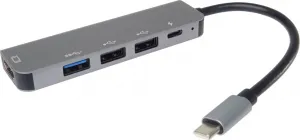 PremiumCord Adaptér USB-C na HDMI + USB3.0 + 2x USB2.0 + PD(power delivery)