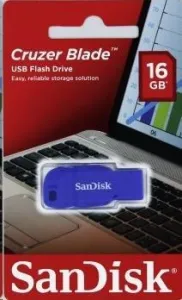 SanDisk FlashPen Cruzer™ Blade 16 GB, elektrická modrá 85235110