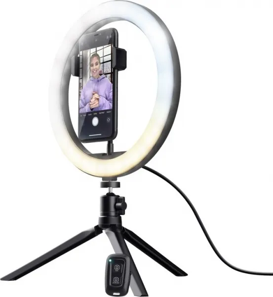 TRUST Kruhové Světlo + Green Screen Maku+ 2-in-1 Streaming Kit