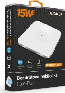 ALIGATOR bezdrátová nabíječka Aligator Pure-Pad 15W, bílá