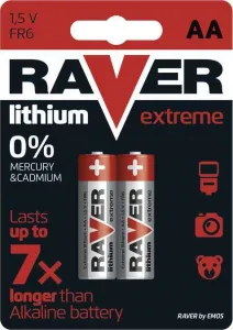 Batéria RAVER FR6, líthiová batéria, 2 ks, AA tužka 215688