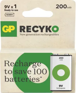 Nabíjacia batéria GP ReCyko 200 (9V) 1 ks
