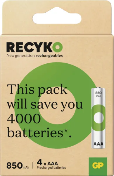 Nabíjacia batéria GP ReCyko 850 (AAA) 4 ks