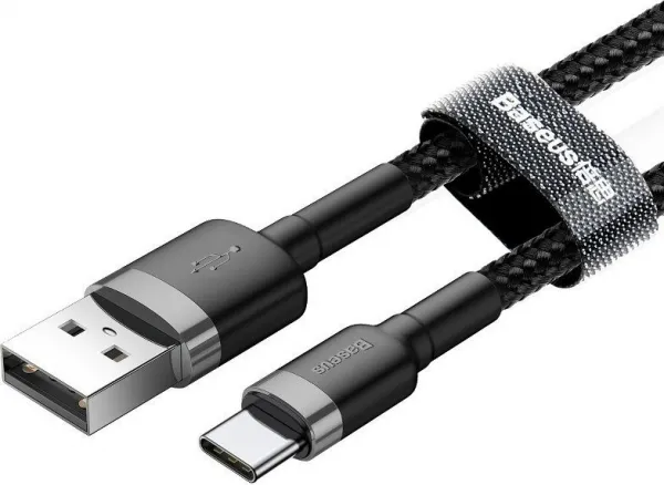 Baseus Type-C Cafule Cable 3A 1m Gray + čierna (CATKLF-BG1)