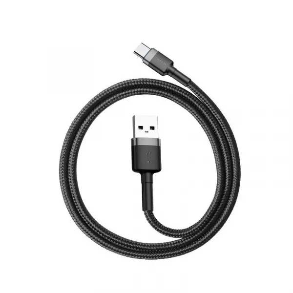 Baseus Type-C Cafule Cable 3A 1m Gray + čierna (CATKLF-BG1)