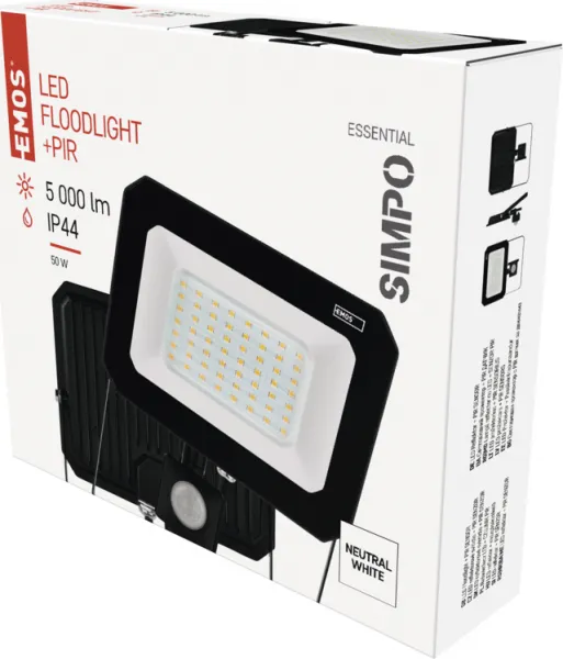 EMOS LED reflektor SIMPO s pohybovým čidlom 50 W neutrálna biela