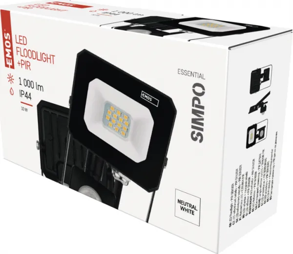 EMOS LED reflektor SIMPO s pohybovým čidlom 10 W neutrálna biela