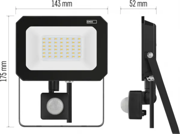 EMOS LED reflektor SIMPO s pohybovým čidlom 30 W neutrálna biela
