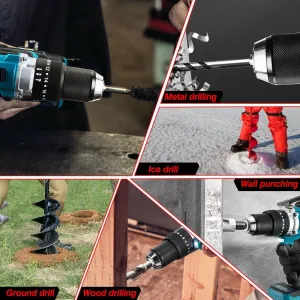 Najvýkonnejšia v našej ponuke ONEVAN 200 Nm 13mm bezuhlíková elektrická vŕtačka masívny skrutkovač vhodná pre batériu Makita 18V Batéria: Bez batéria